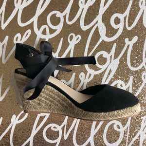 ASOS Black Wedge Espadrilles